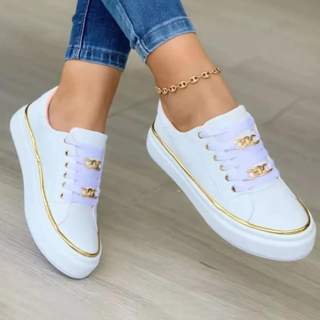 Goldie | Luxe Accented Casual Sneakers-2