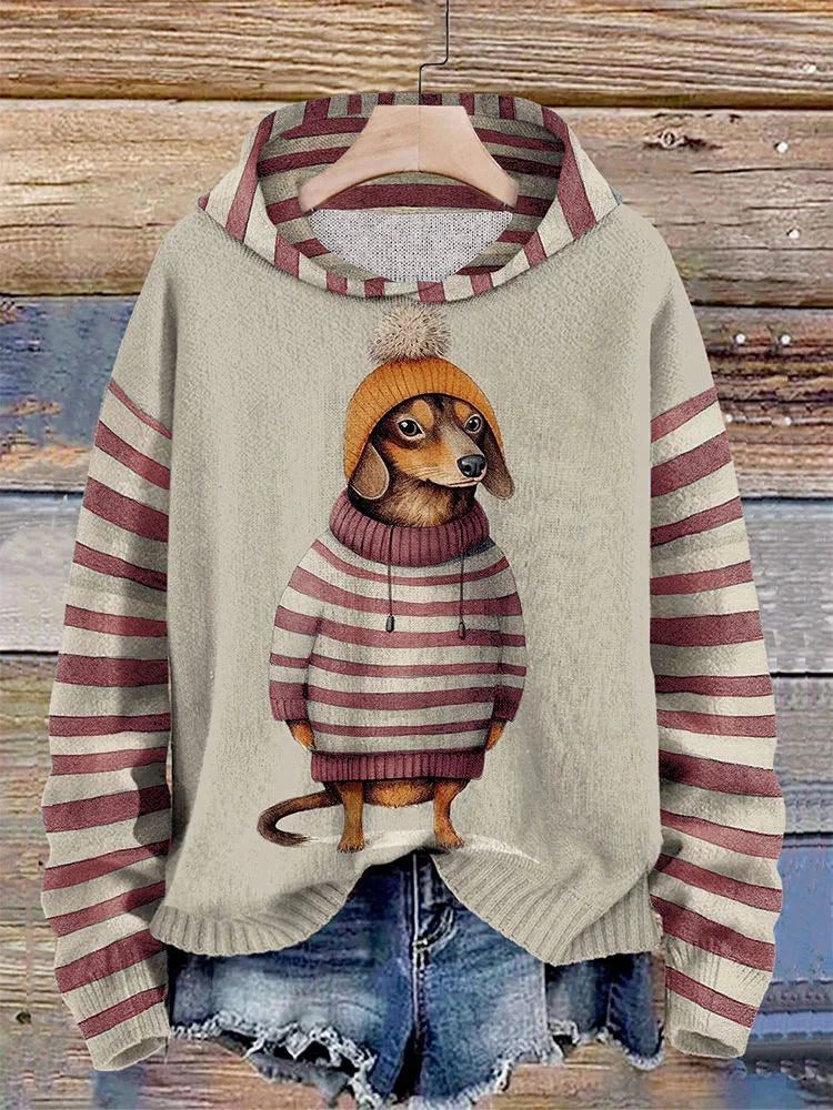 Willai | Women's Casual Dog Print Hoodie | Warm 1