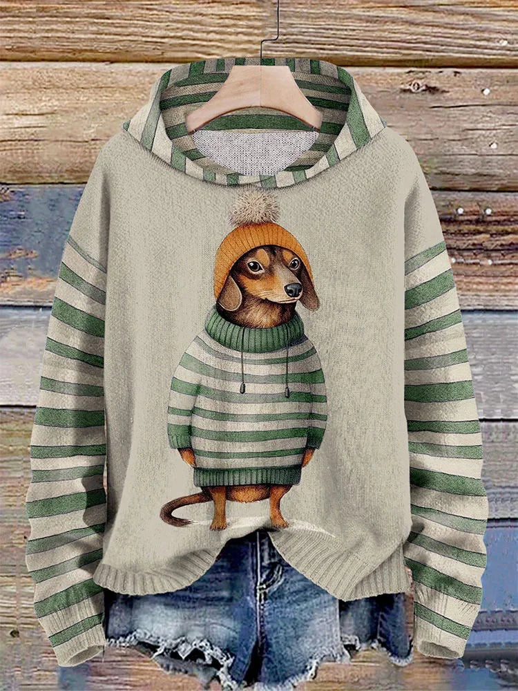 Willai | Women's Casual Dog Print Hoodie | Warm 3