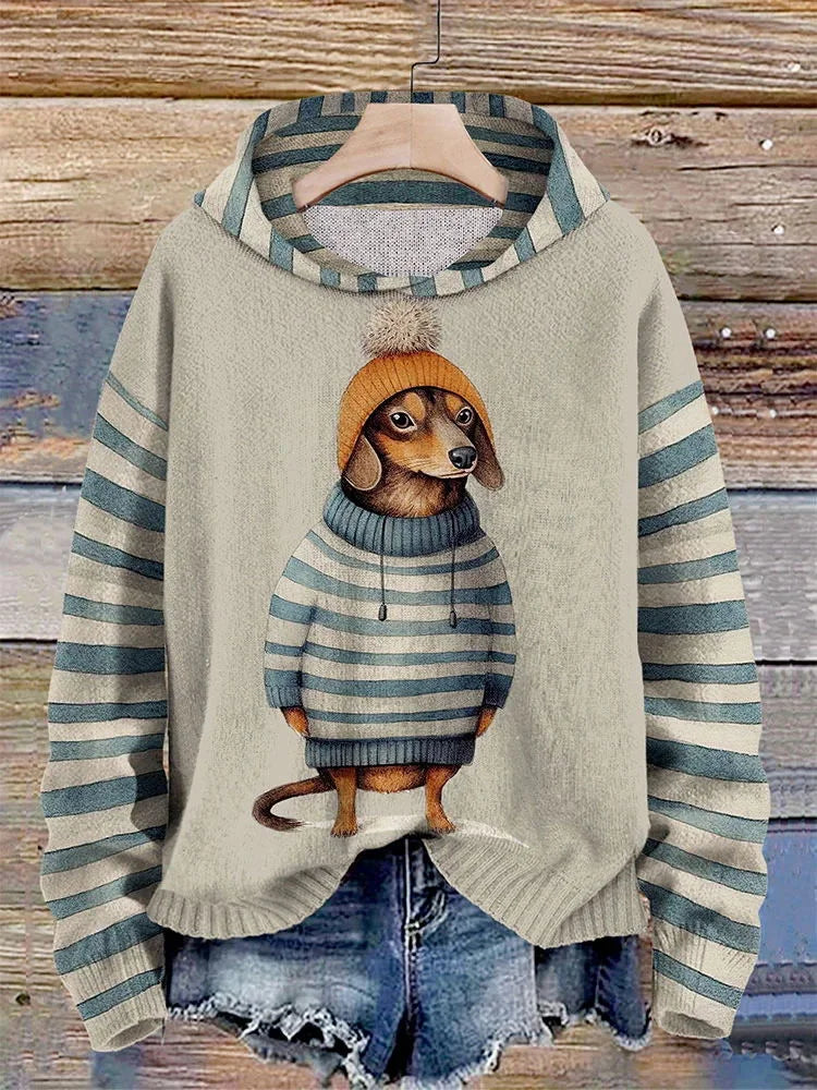 Willai | Women's Casual Dog Print Hoodie | Warm 5