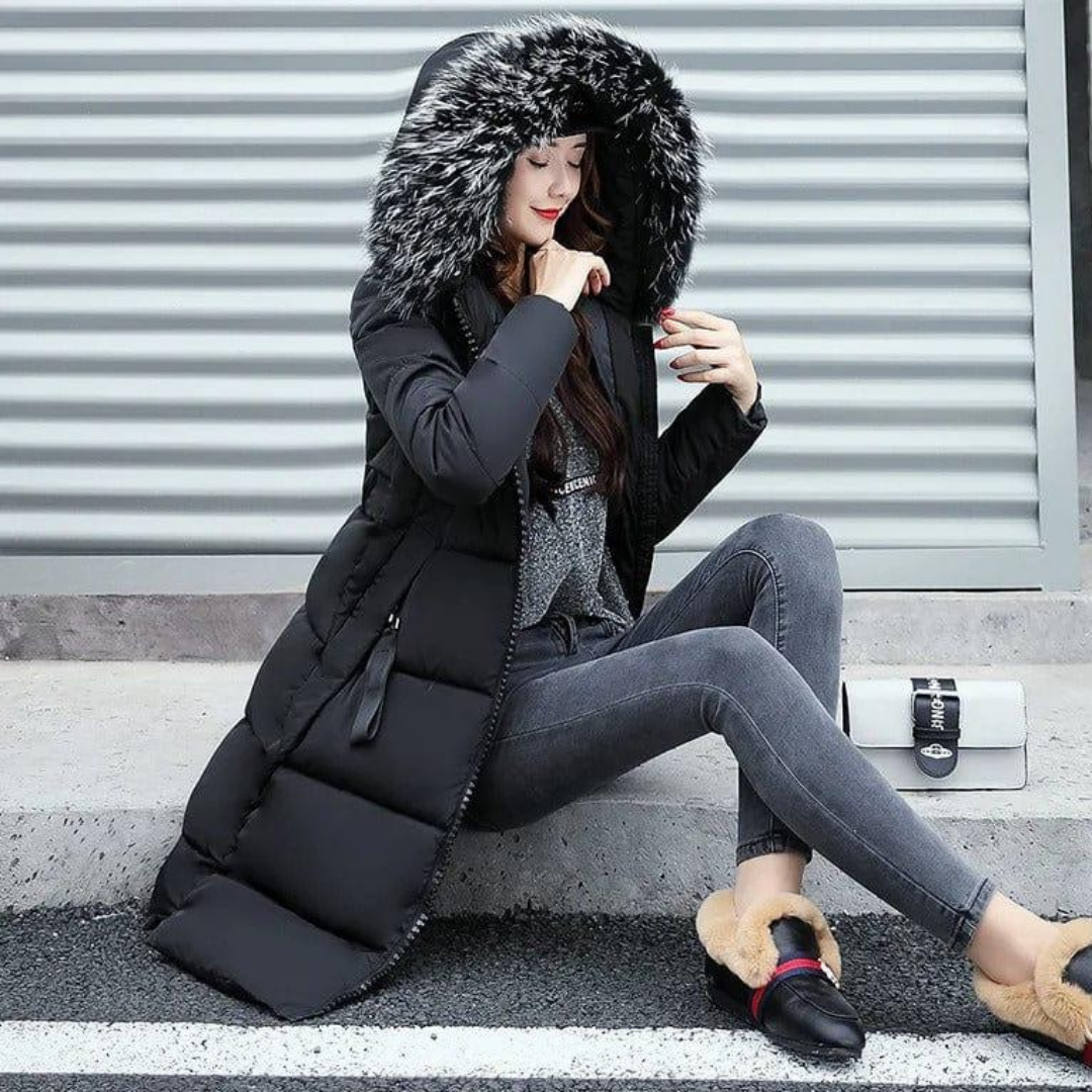 Women Long Winter Parka Jacket | Hood 4