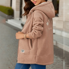 Women Long sleeve winter warm hood jacket | Long 2