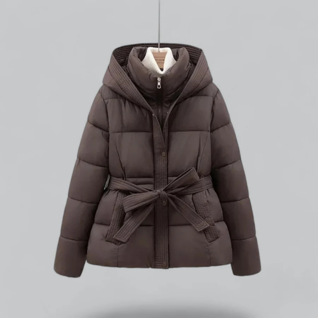 Women Winter Bell Belt hood jacket | Short 1