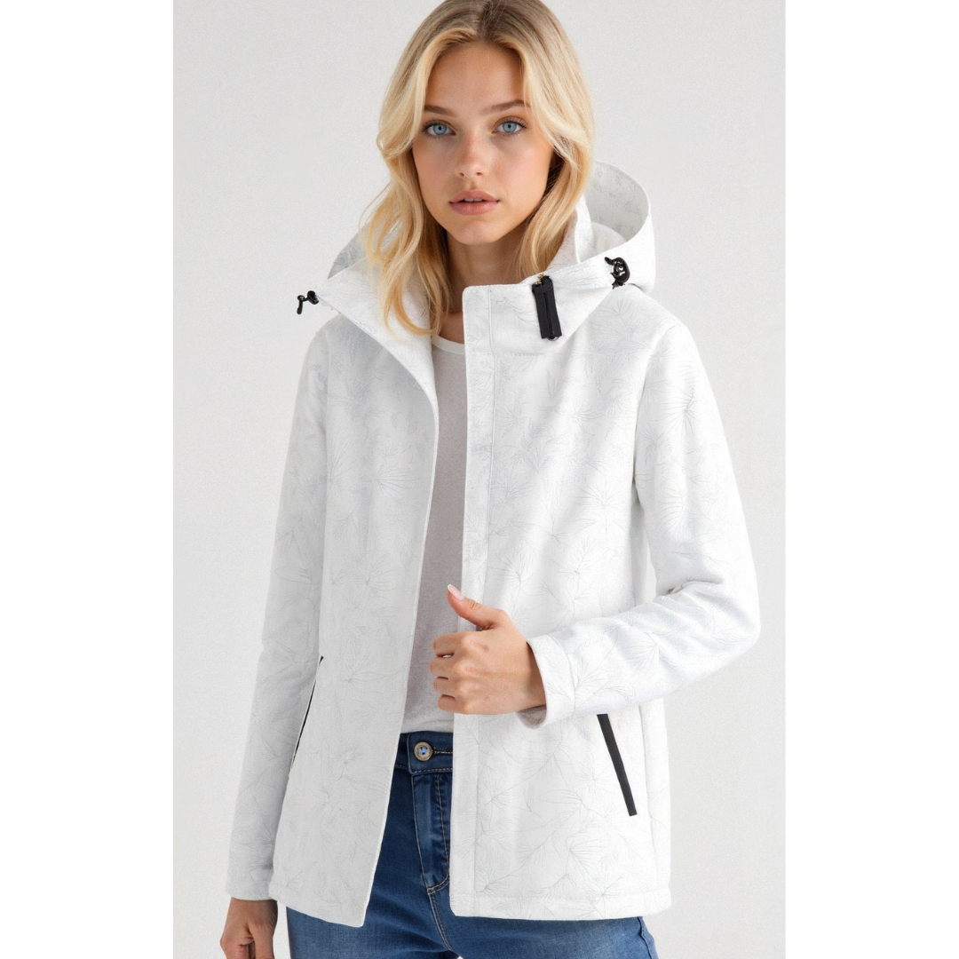 Women printed zipper winter jacket | Hood 4