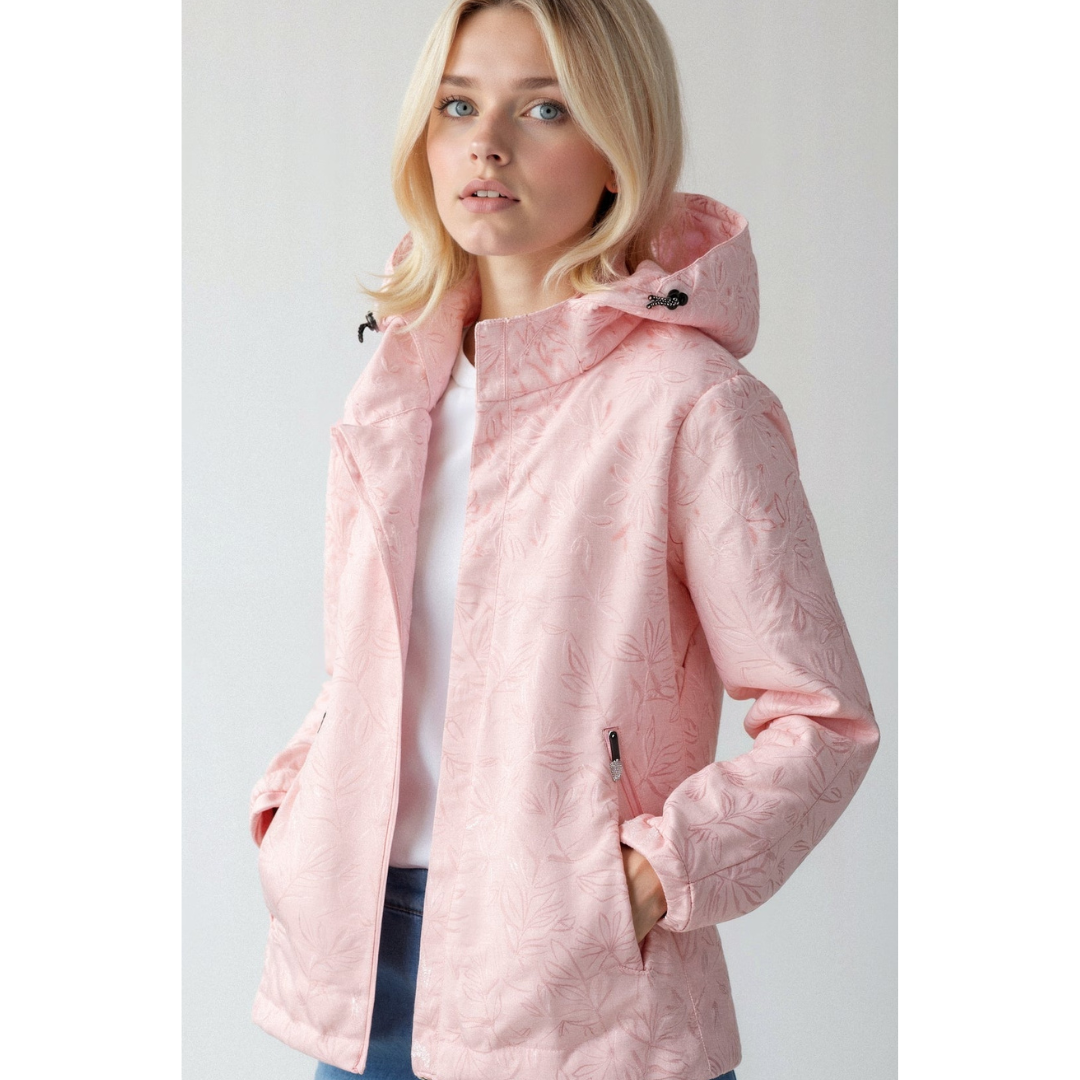 Women printed zipper winter jacket | Hood 5