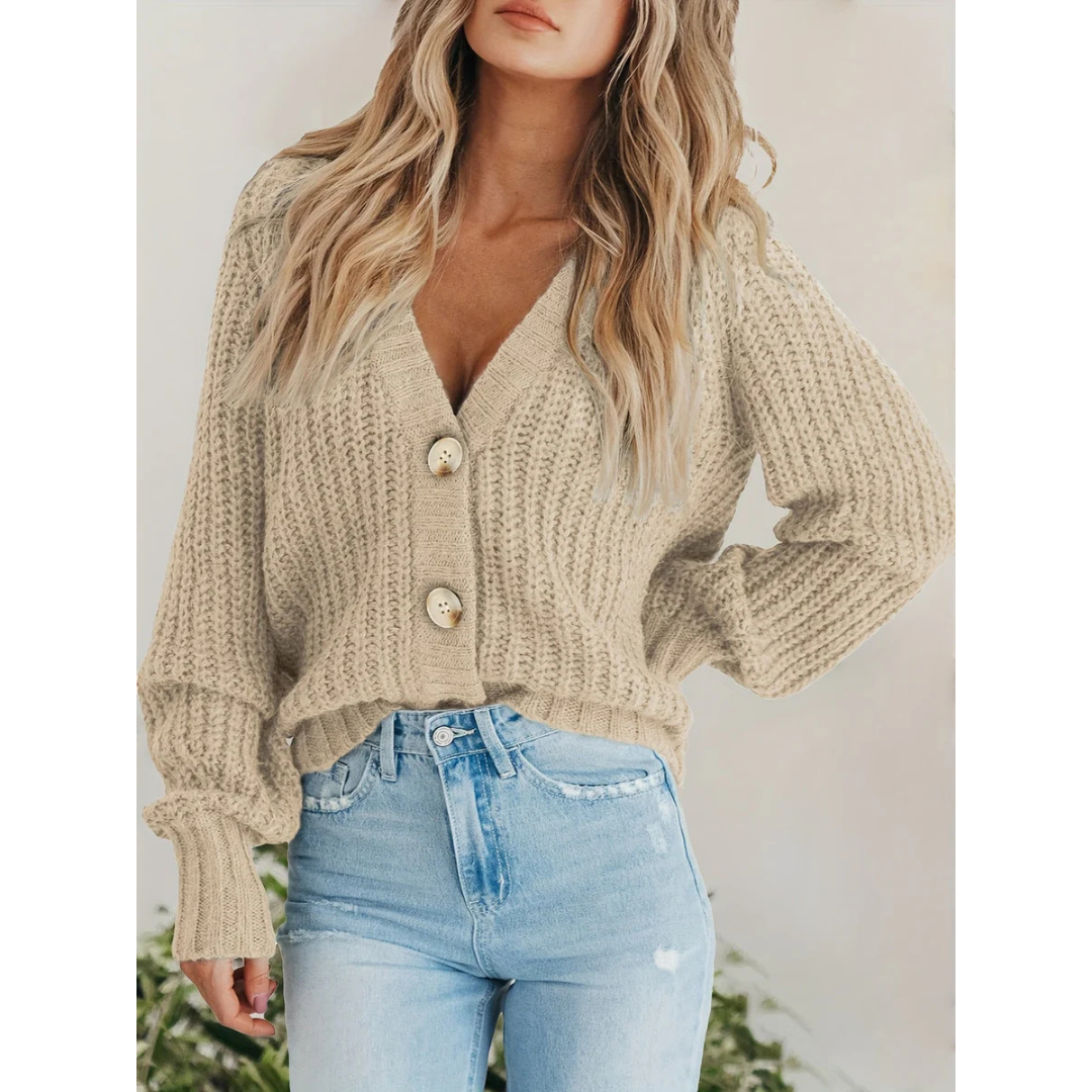 Women's Button-Front Cardigan | Long Sleeve 1