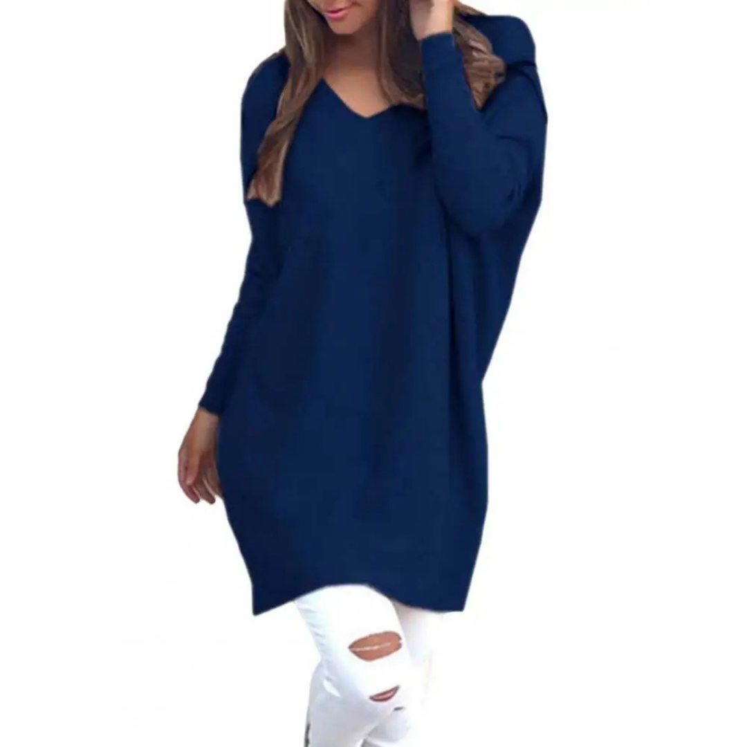 Women's Casual Oversized V-Neck Sweater | Cozy 1