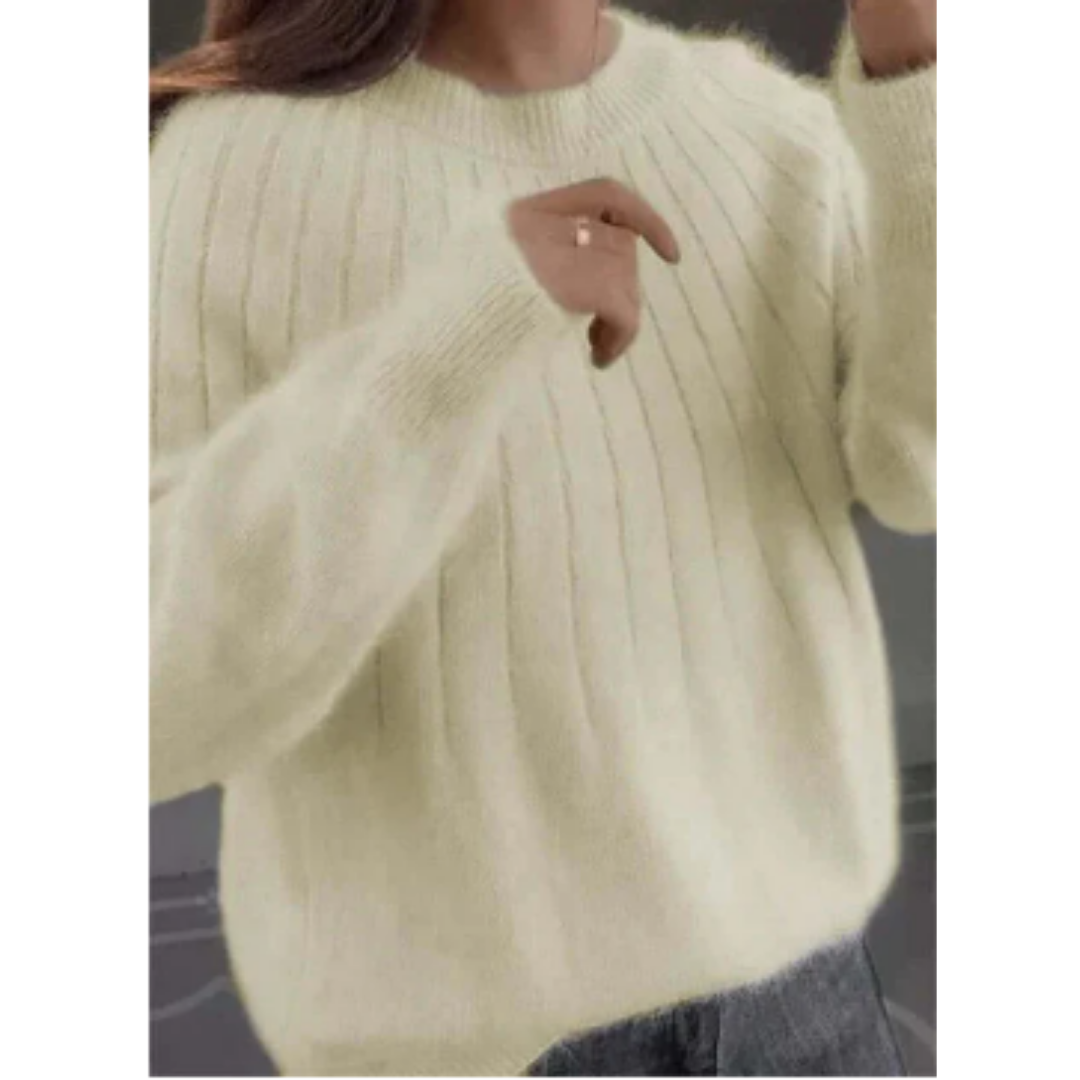 Women's Comfortable Knit Crew Neck Sweater | Long Sleeve 2