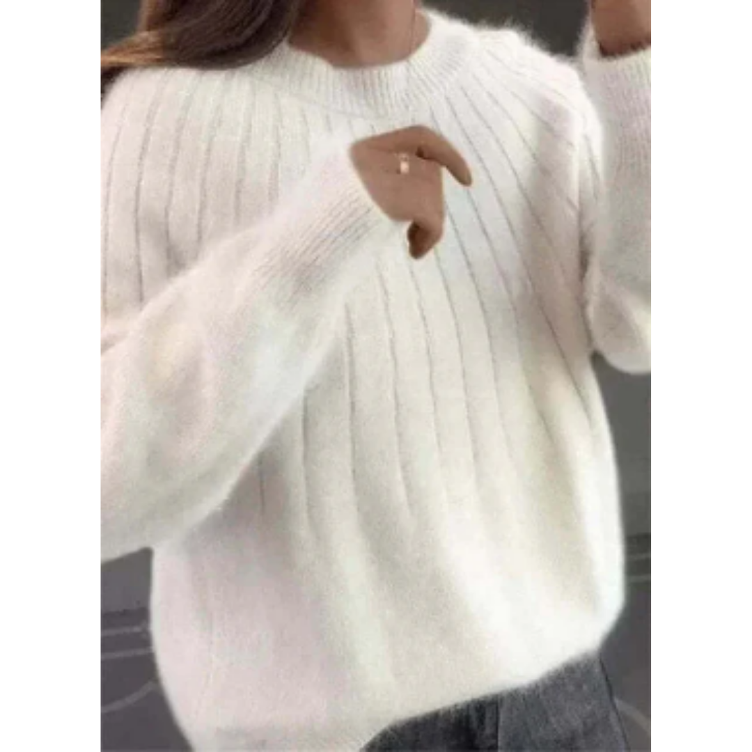 Women's Comfortable Knit Crew Neck Sweater | Long Sleeve 3