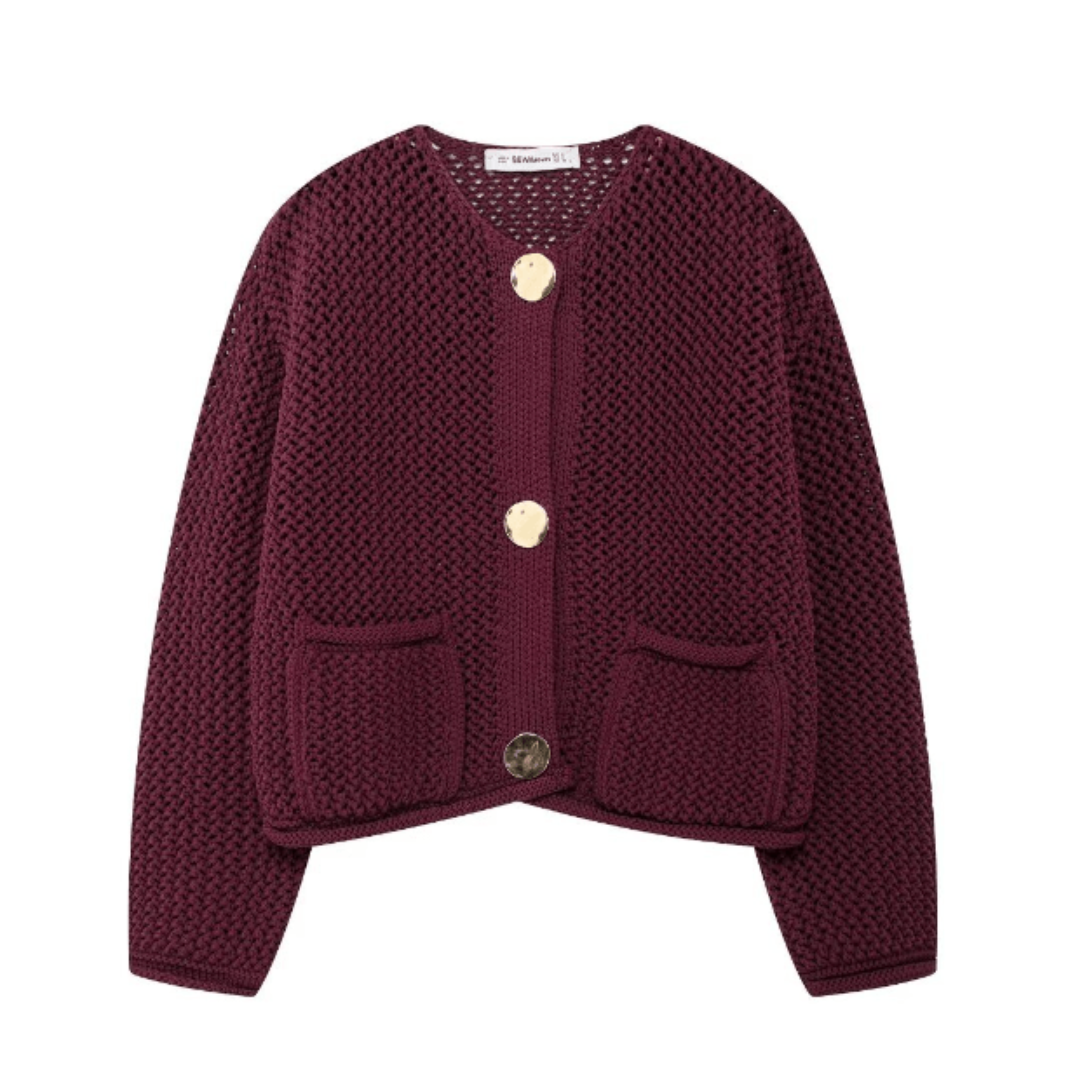 Women's Elegant Button Front Knit Cardigan | Classic 0