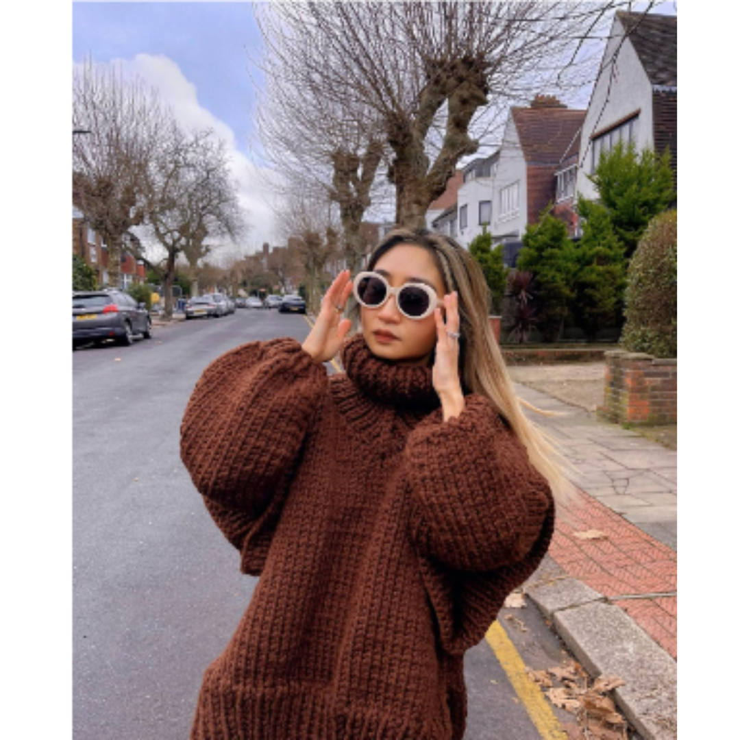 Women's Elegant Turtleneck Knitted Warm Sweater | Oversized 4