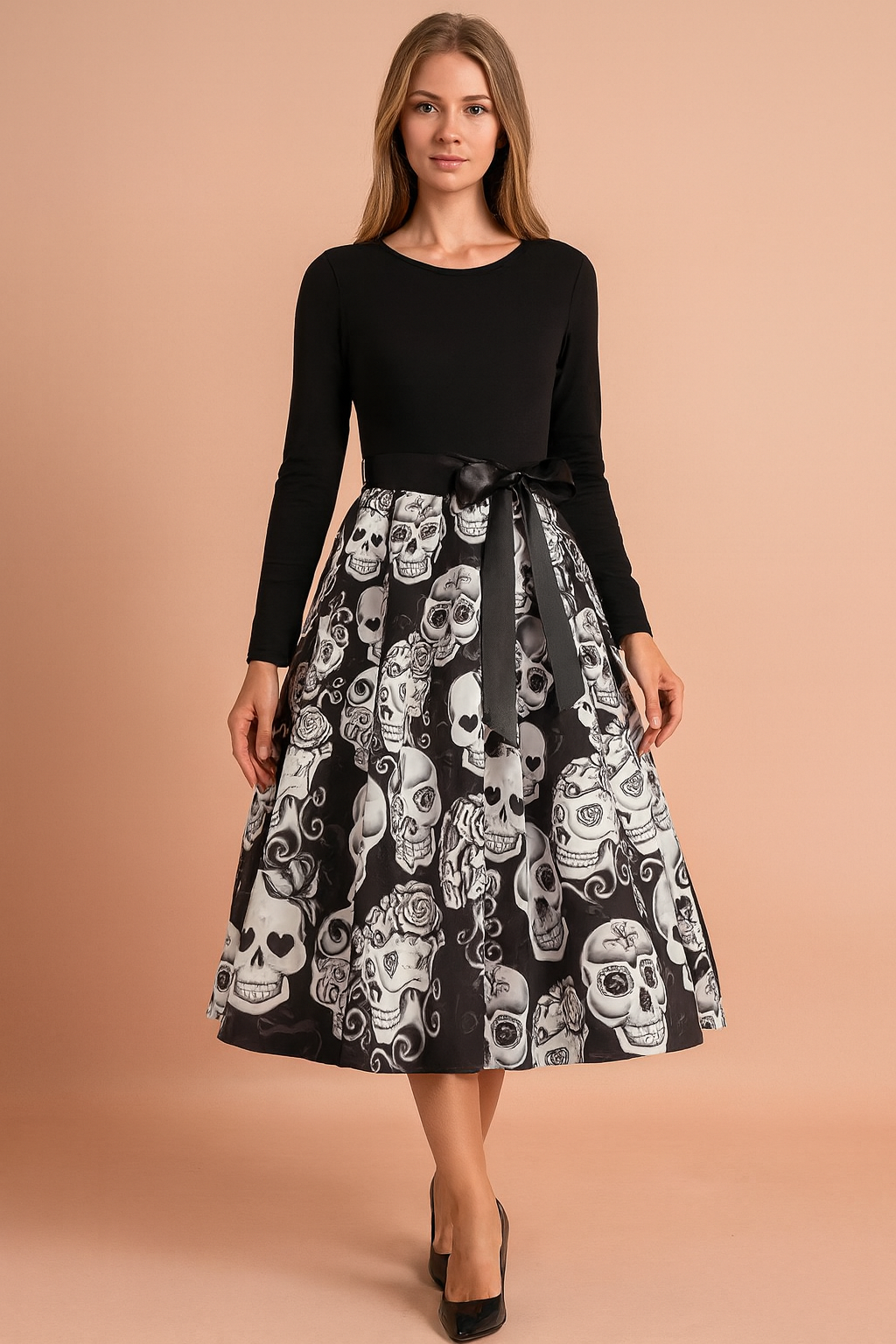 Women's Halloween Dress | Retro Pumpkin Ghost Costume 14