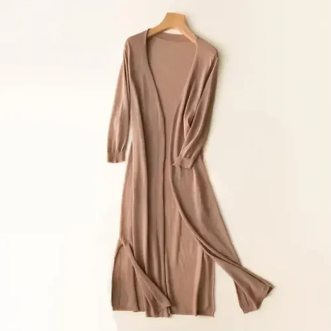 Women's Long Lightweight Elegant Cardigan | Long Sleeve 7