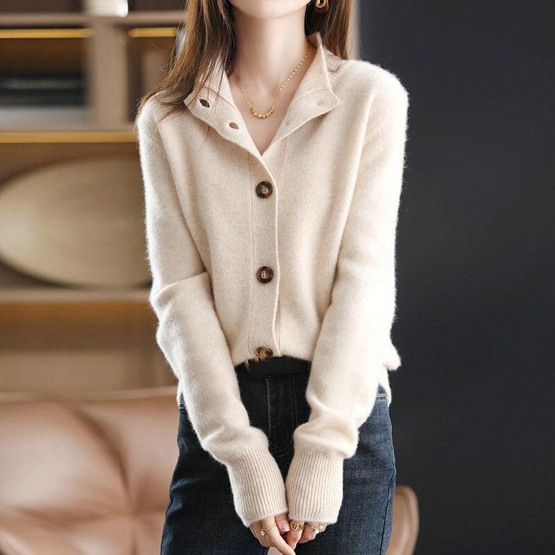 Women's Long Sleeve Button Down Cardigan | Knitted 1