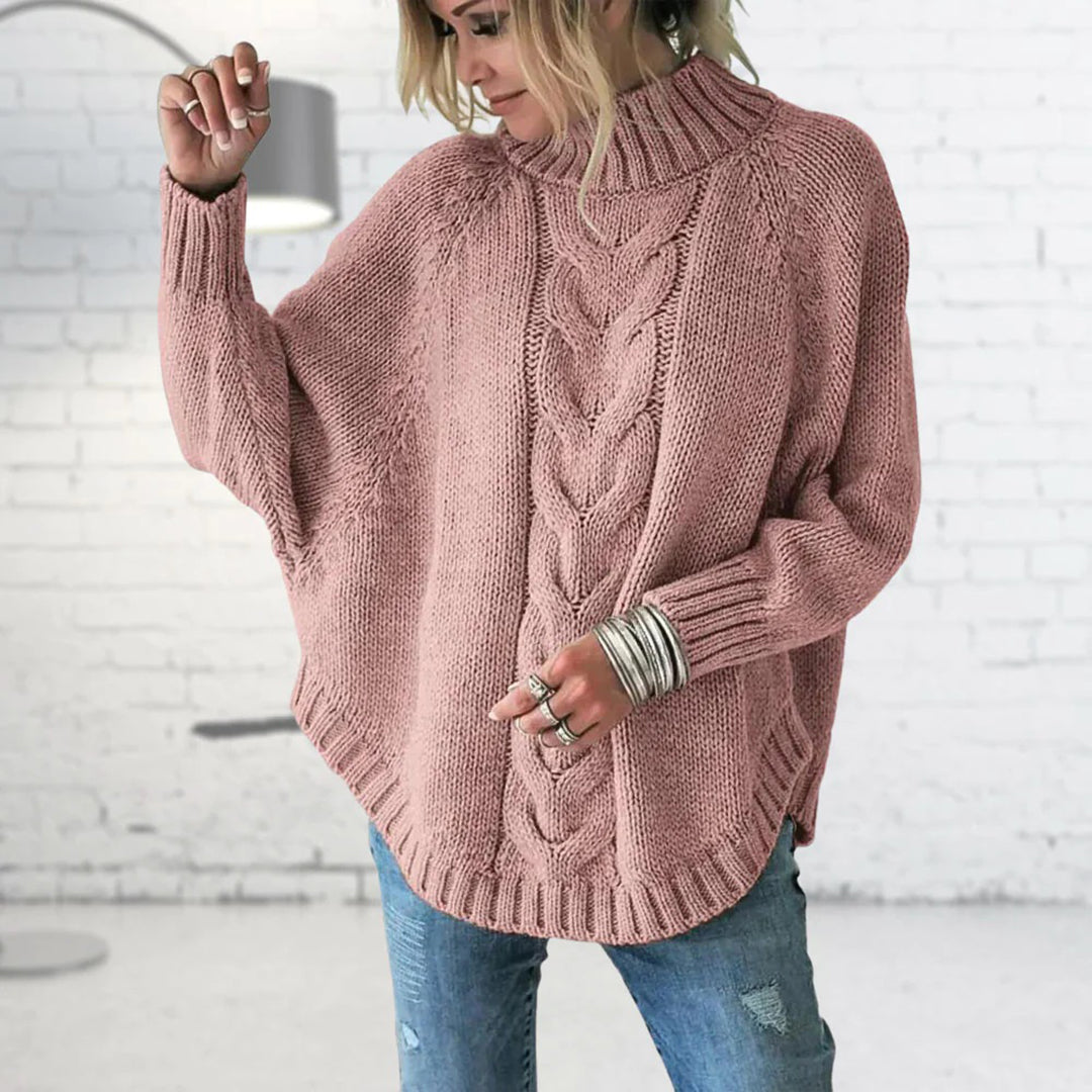 Women's Loose Fit Knit Sweater | Turtleneck 1