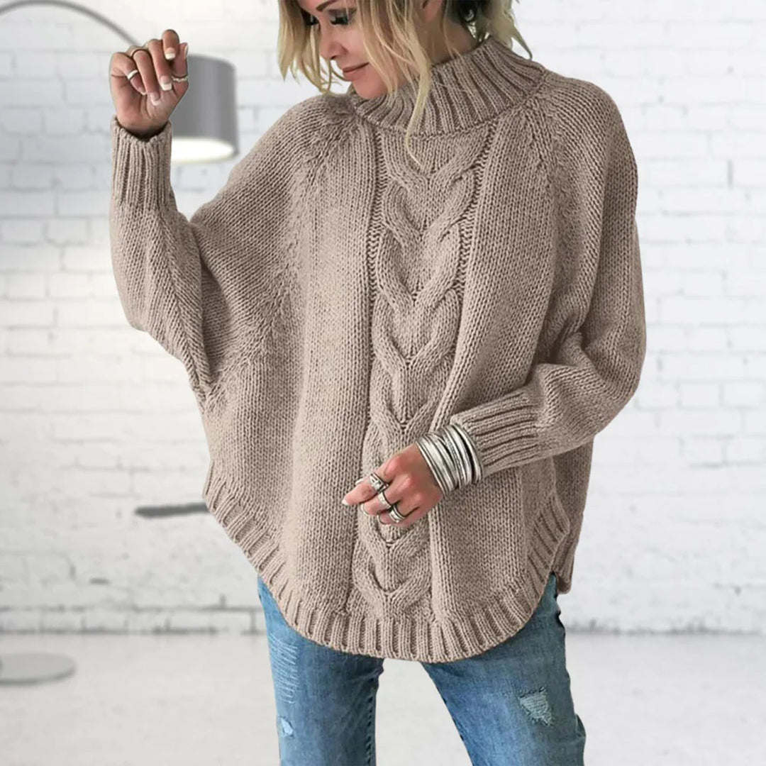 Women's Loose Fit Knit Sweater | Turtleneck 2