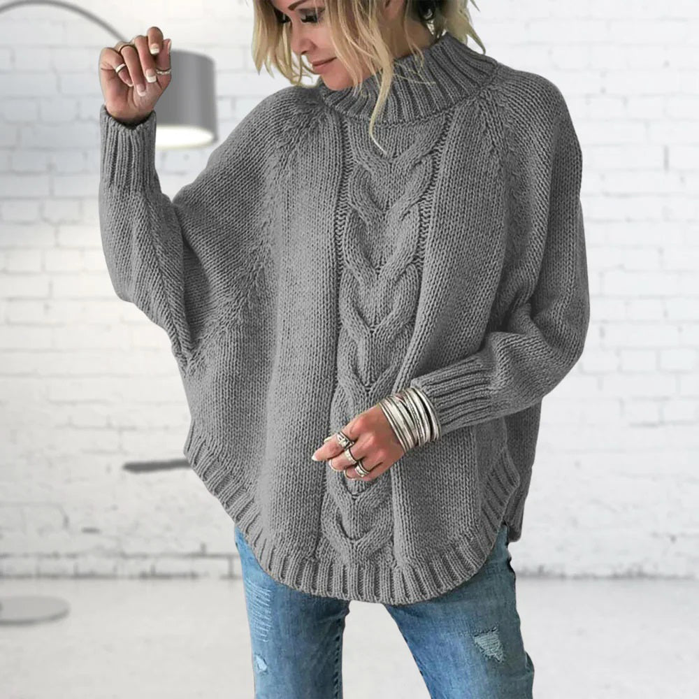 Women's Loose Fit Knit Sweater | Turtleneck 3