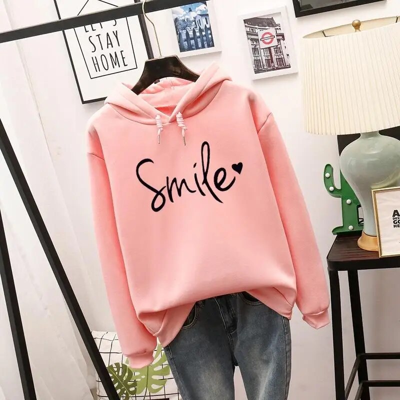 Women's Printed Long Sleeve Hoodie | Warm 1