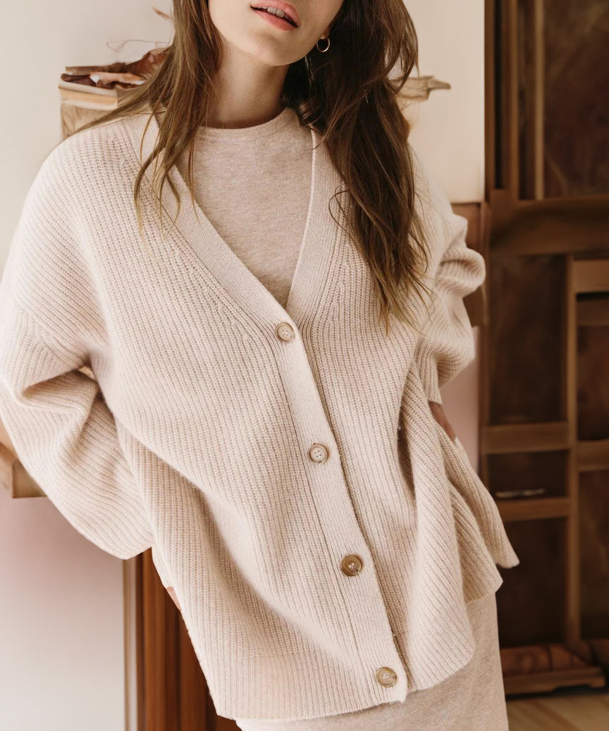 Women's Ribbed Button Down Cardigan | Plus Size 9