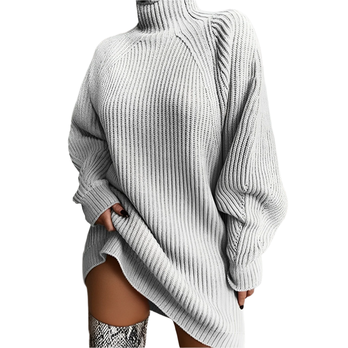 Women's Turtleneck Sweater | Oversized 1