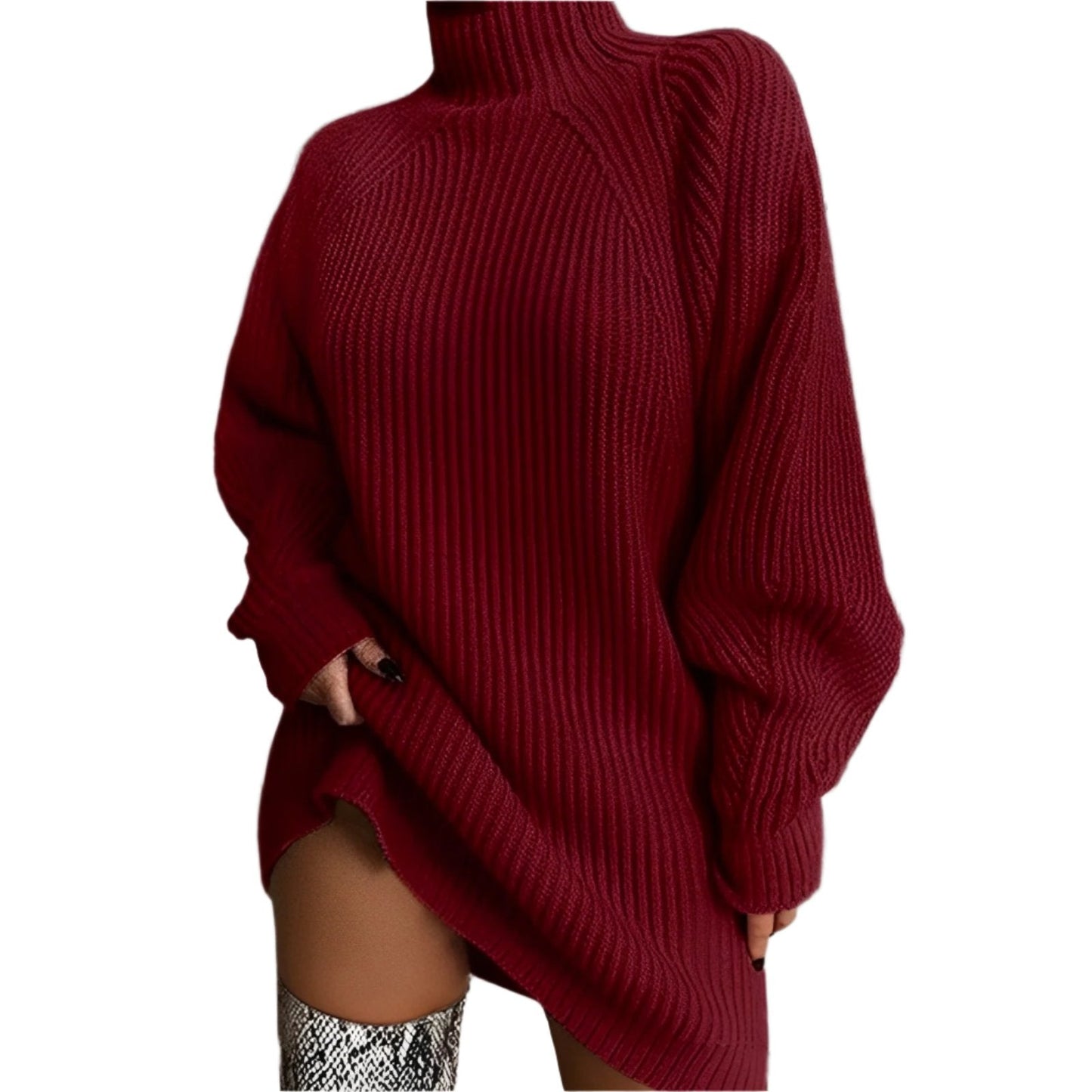 Women's Turtleneck Sweater | Oversized 3