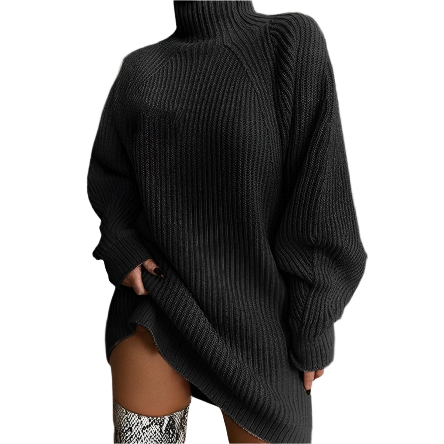 Women's Turtleneck Sweater | Oversized 4
