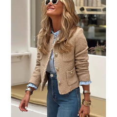 Women's button down the long -sleeved jacket | Short 0