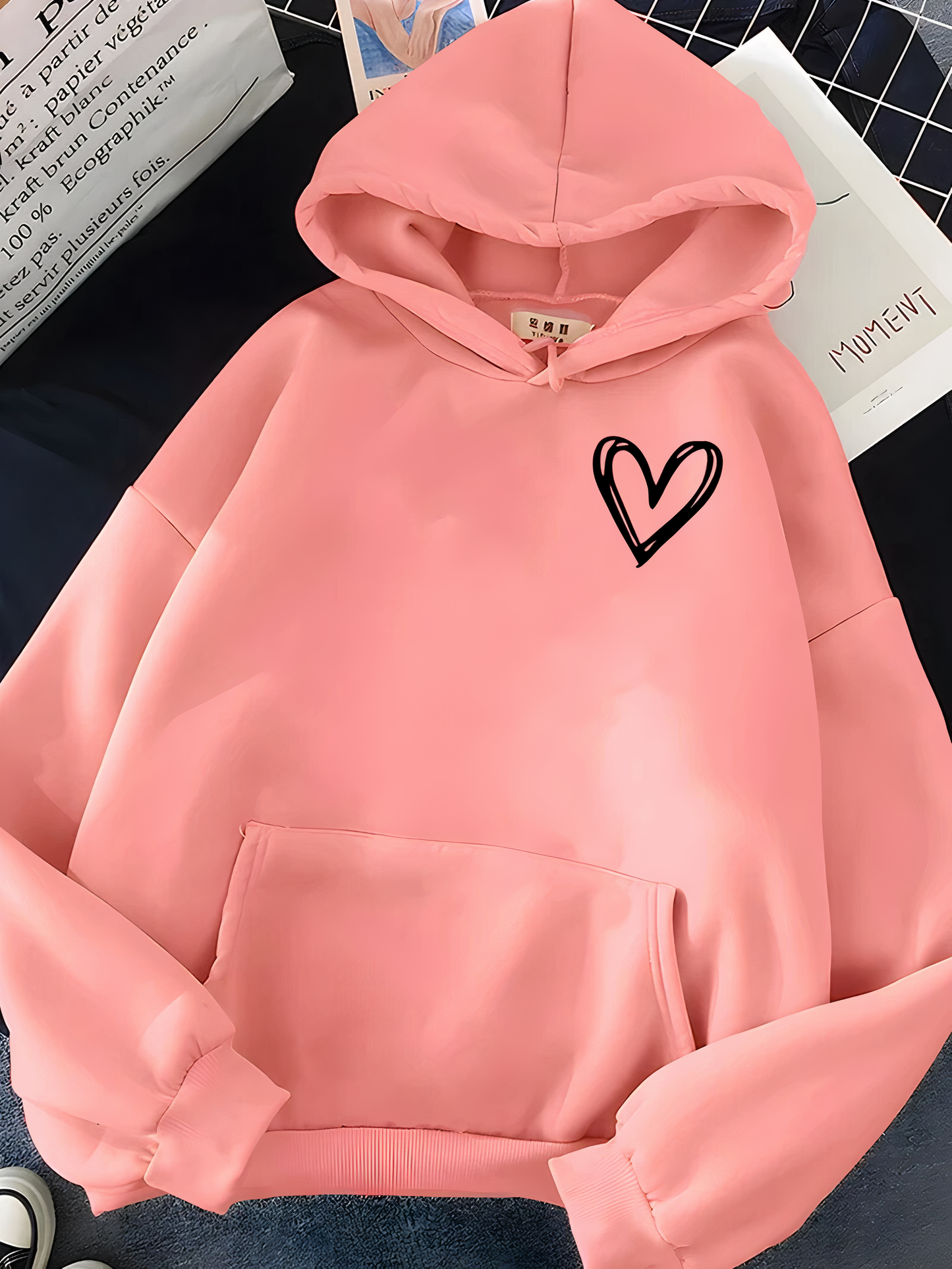 Women's casual hoodie with heart | Loose fit 5