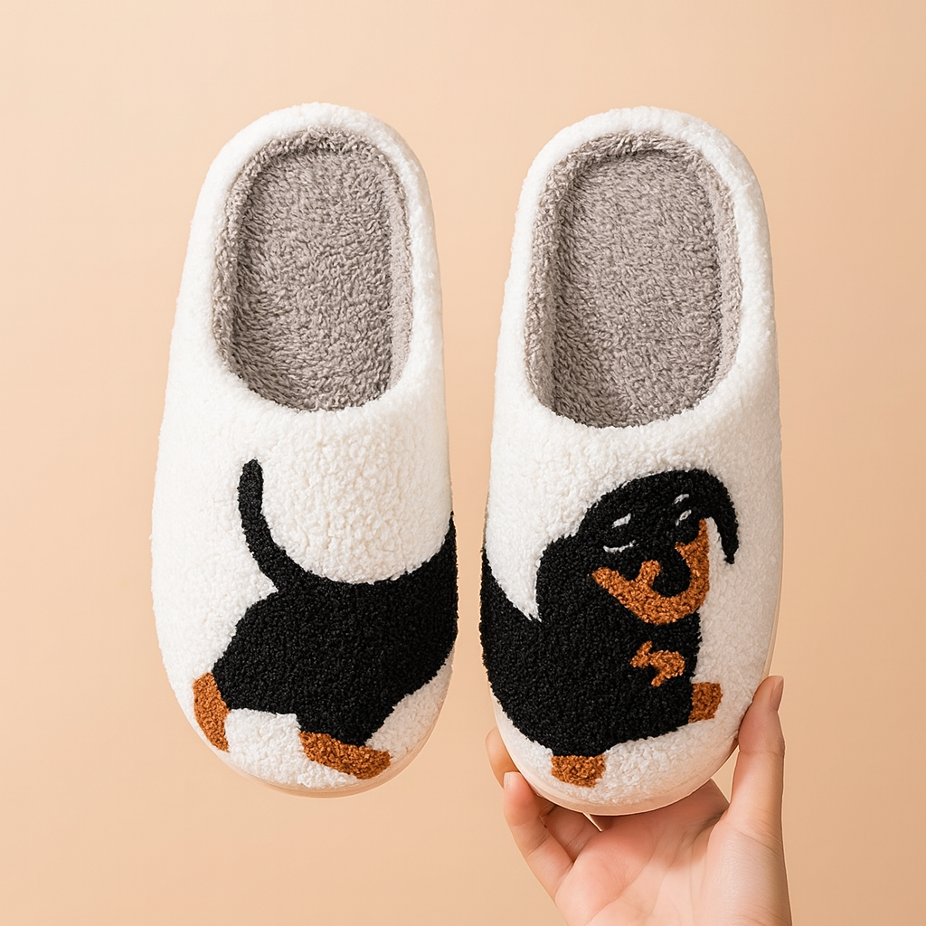 Women's dachshund slippers | Warm, soft, and comfortable house slippers 1