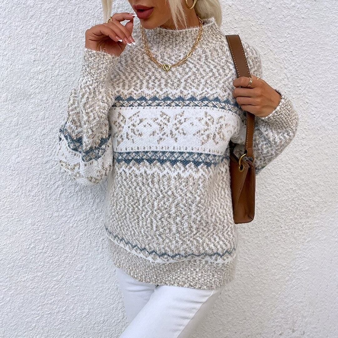 Women's knitted sweater with snowflake pattern | Cozy 1