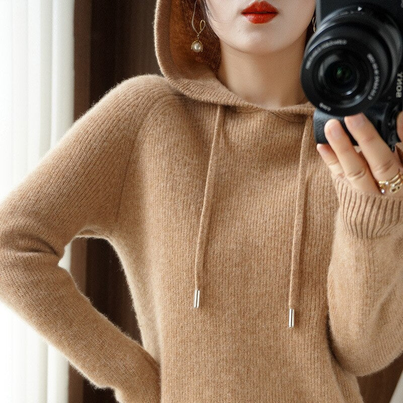 Women's long-sleeved hoodie | Knit 2