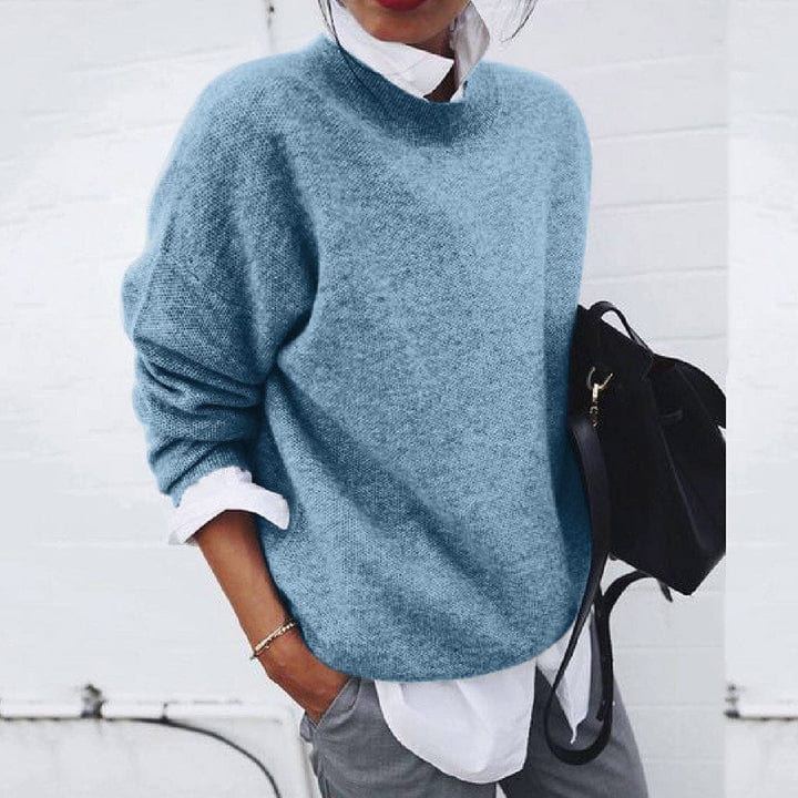 Women's round-neck knitted sweater | Long sleeves 3