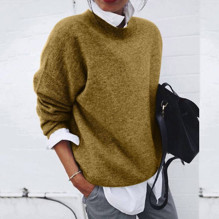 Women's round-neck knitted sweater | Long sleeves 4