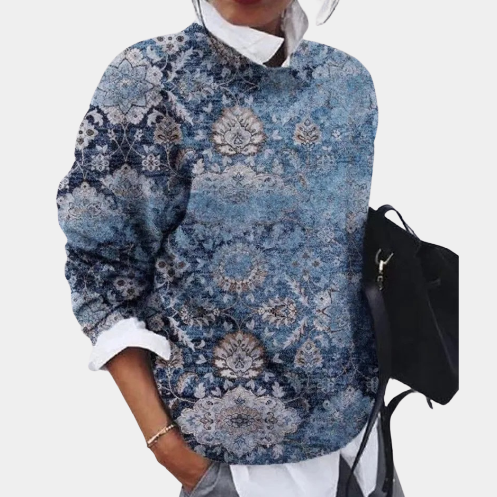 Women's round neck knitted sweater | Casual 2
