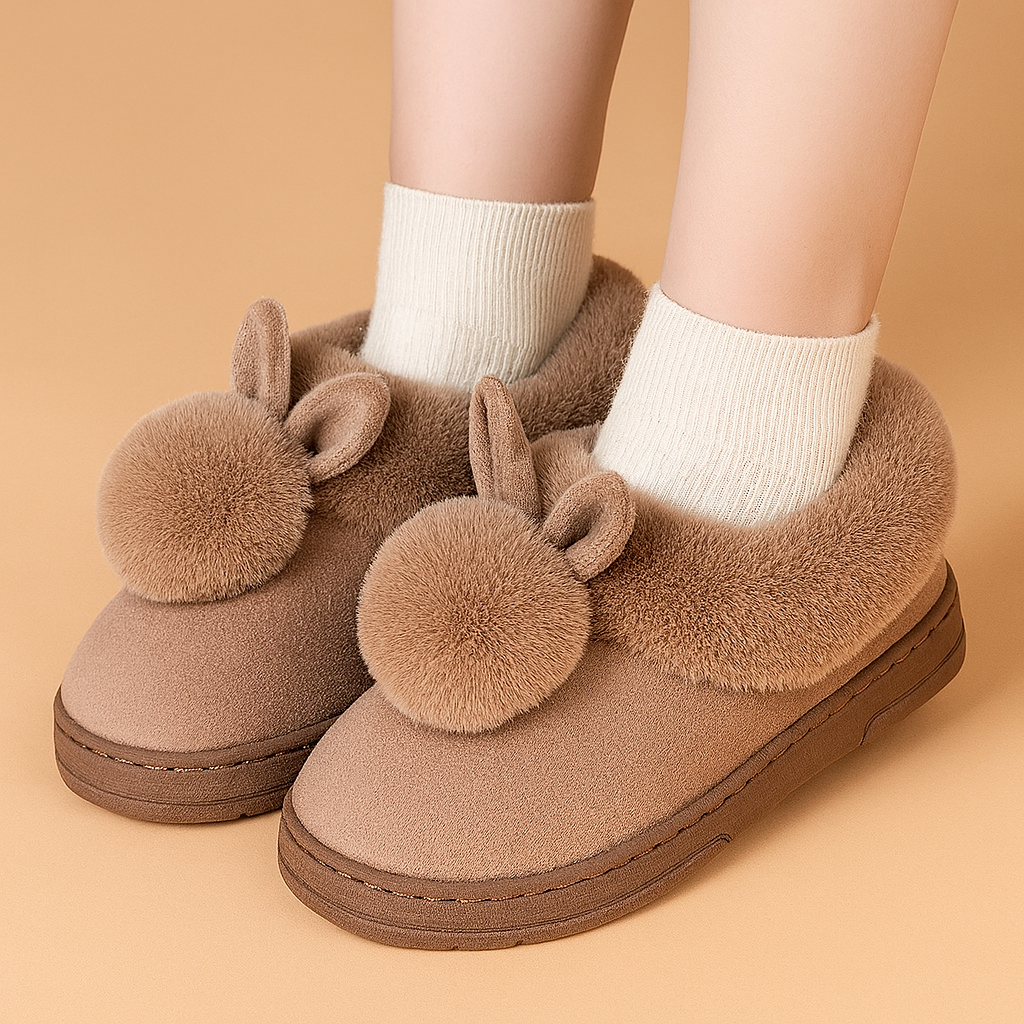 Women's slippers with a rabbit motif for winter | Warm and cute 5