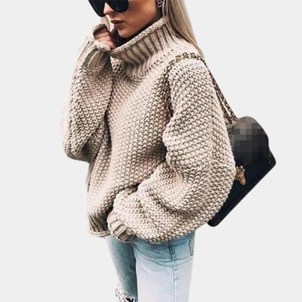 Women's turtleneck knitted sweater | Warm 1