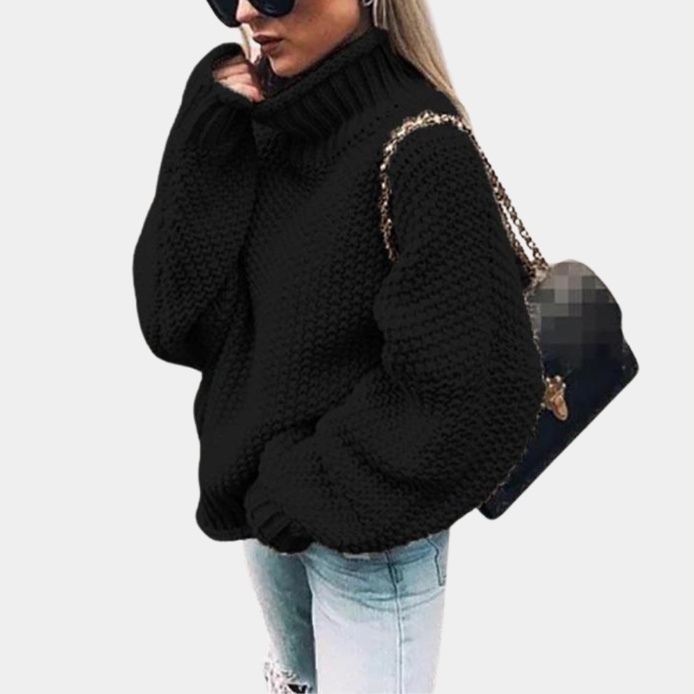 Women's turtleneck knitted sweater | Warm 2