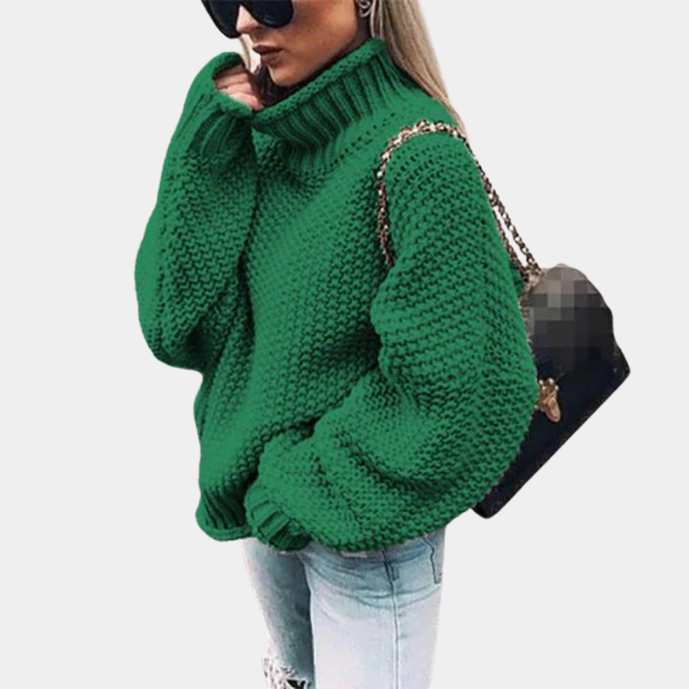 Women's turtleneck knitted sweater | Warm 3