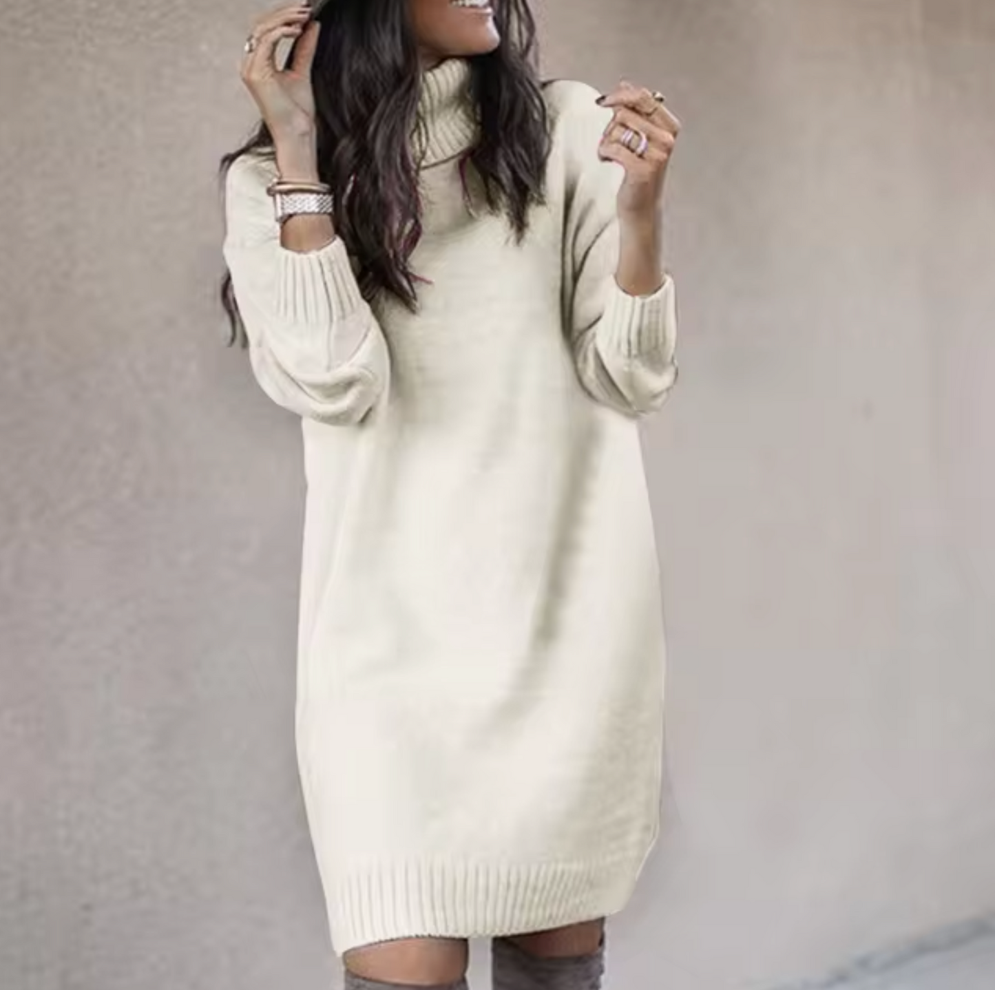 Women's turtleneck sweater dress | Long sleeve 2