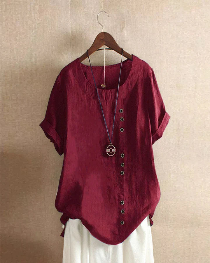KELLYS | Short-sleeved Blouse with Round Neckline-4