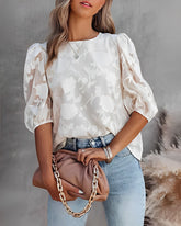 AIRLIE | Blouse with Puff Sleeve-1