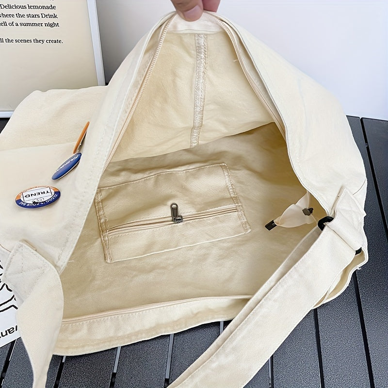 Hailey | Stylish Oversized Canvas Crossbody Messenger Bag 5