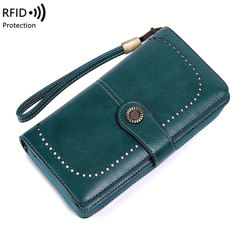Skyla | Retro RFID Travel Wallet | Large Capacity 3