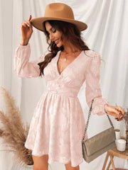 ANNA | Gorgeous Satin Dress with Puff Sleeves-1