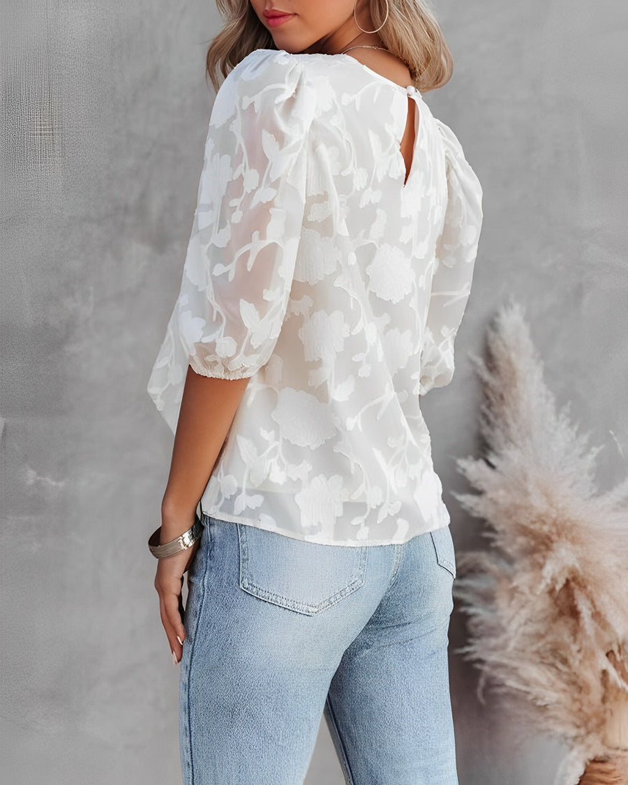 AIRLIE | Blouse with Puff Sleeve-4