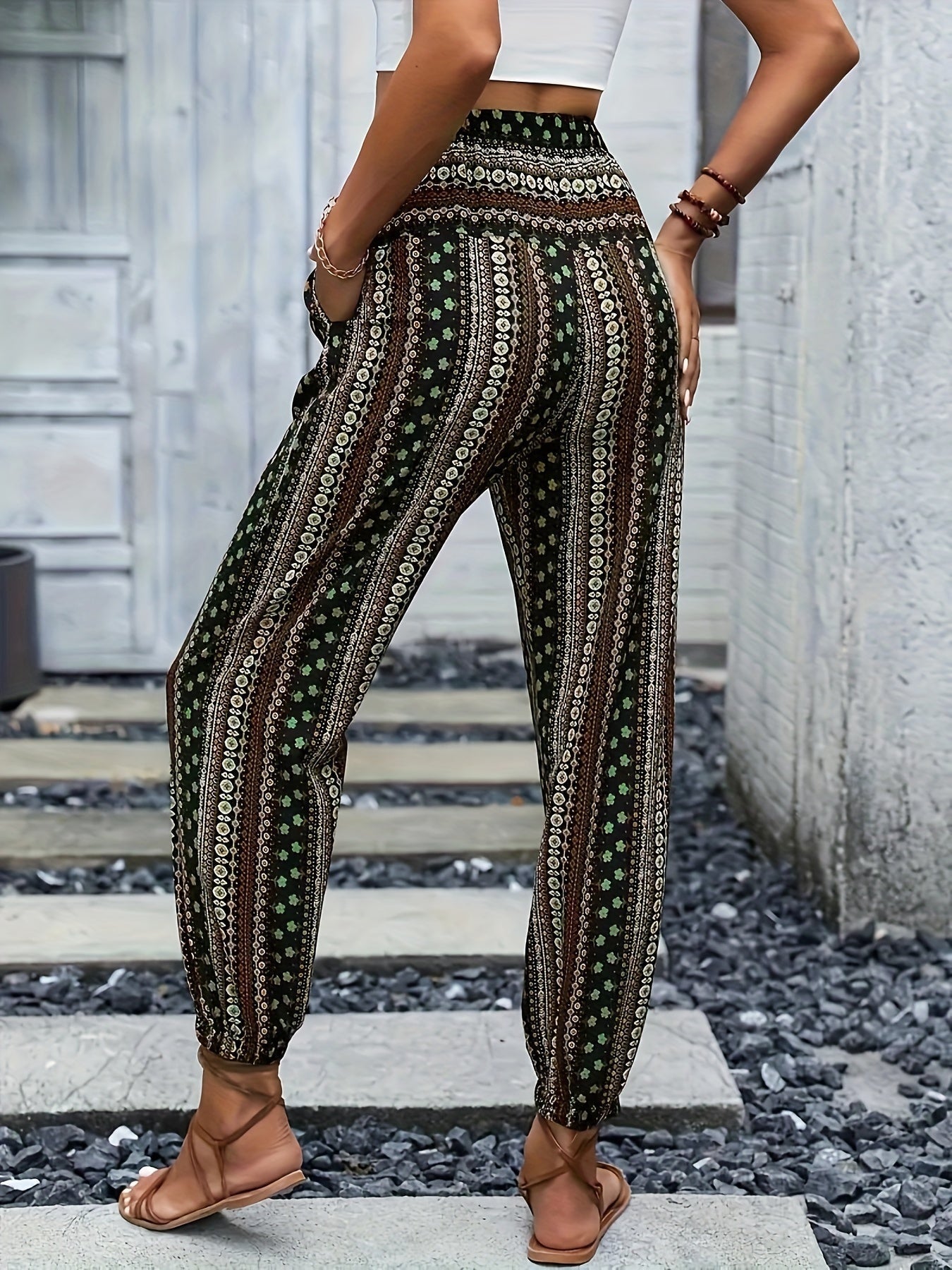 Viviana | Stylish High-Waist Printed Pants-5