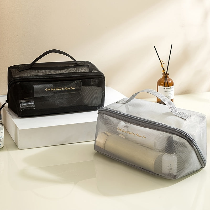 Mila | Spacious Travel Toiletry Bag Made of Mesh Material 3