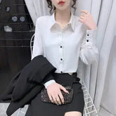 Premium-Seidenmischbluse - Executive Luxuskollektion