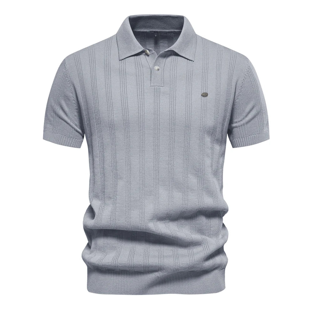 ZAIN | Stylish Men Polo Shirt Striped Pattern-3