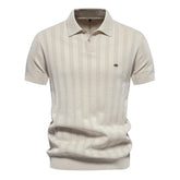 ZAIN | Stylish Men Polo Shirt Striped Pattern-1